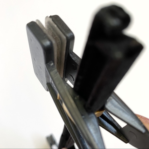 CHANEL CC gold metal logo black velvet velour bottoms clothing closet hanger - Picture 3 of 6